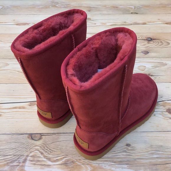 UGG Classic Short Suede Boots Sheepskin Lined - Picture 10 of 16